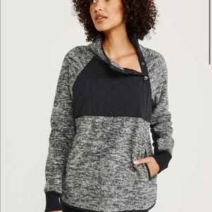 Abercrombie & Fitch Asymmetrical Snap-Up Fleece